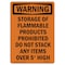 Signmission OSHA Warning Sign, 18" Height, Rigid Plastic, Storage Of Flammable Products, Portrait OS-WS-P-1218-V-13552 - alternate 1